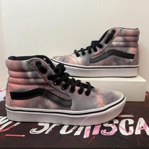 VANS Comfycush SK8-HI SNEAKERS Blotched/Multi/Pink/Gray TIE-DYE Women’s 6.5 M-5
